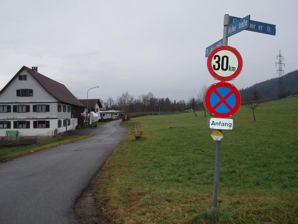 Die Parksituation beim Gasthof Seibl Lochau