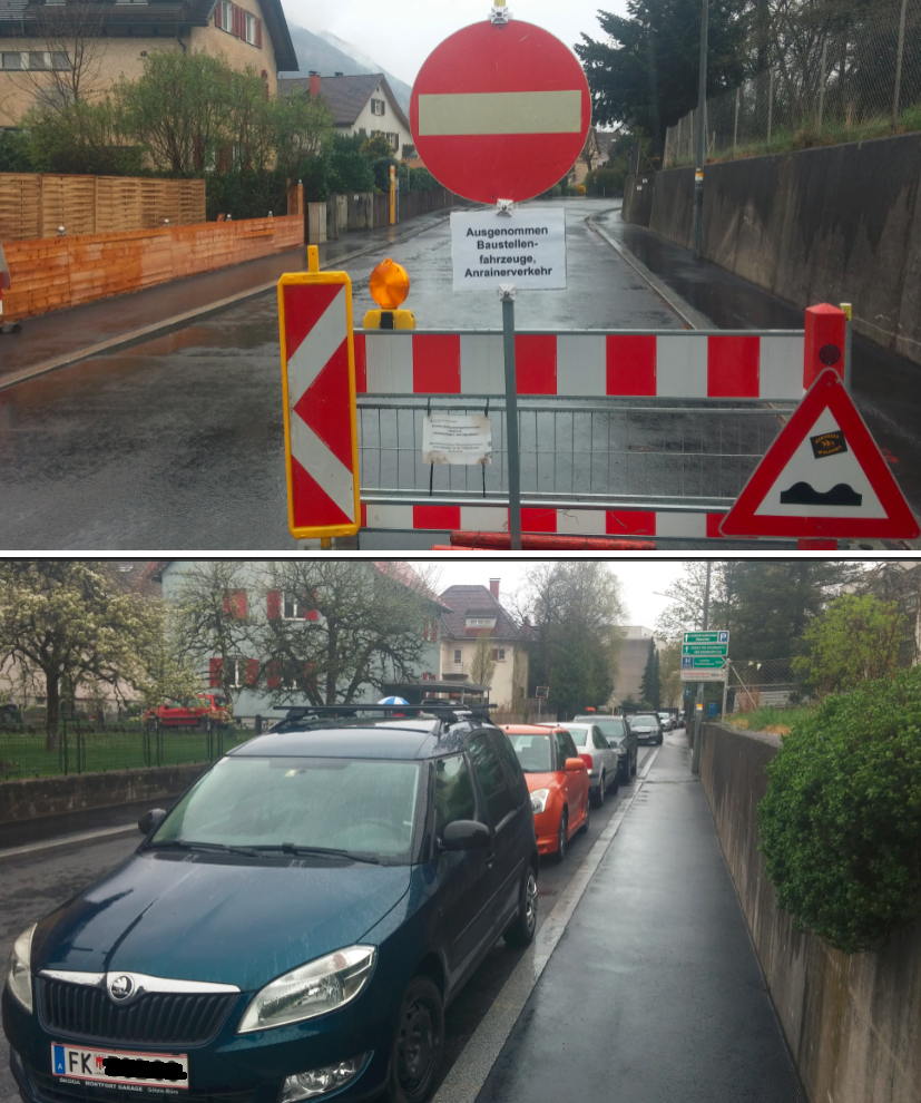 Tiefgaragenflüchtlinge beim LKH Feldkirch