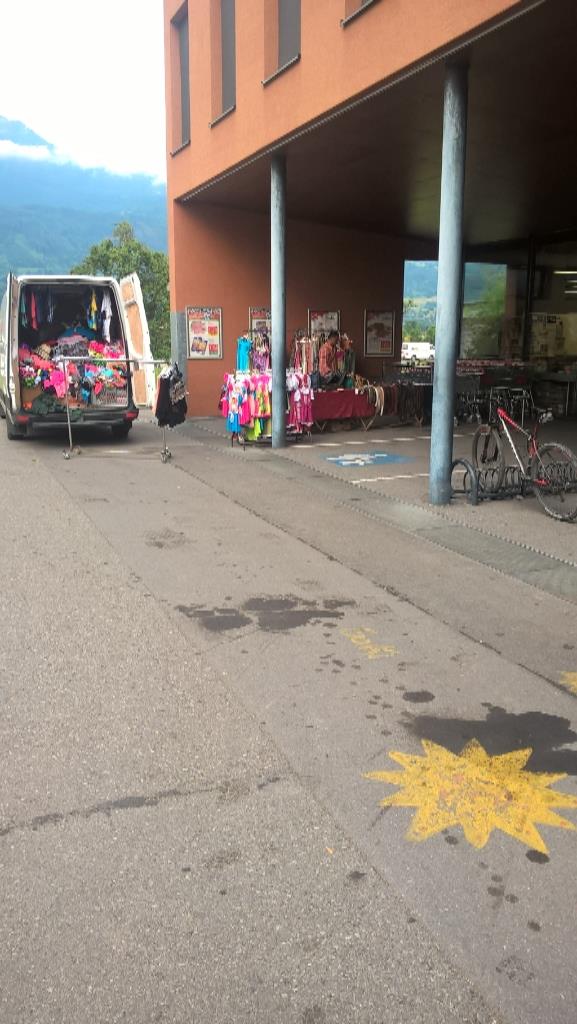 Behindertenparkplatz beim Spar