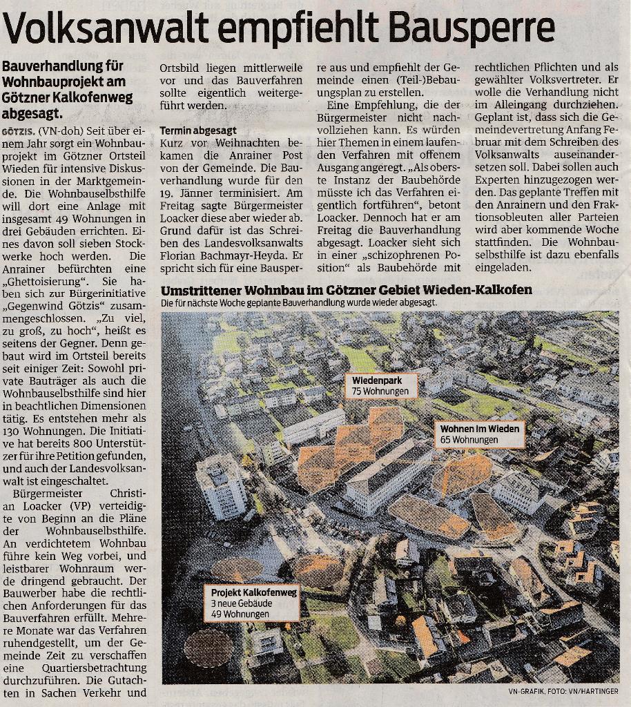 Wohnbau Kalkofen durch die Wohnbauselbsthilfe