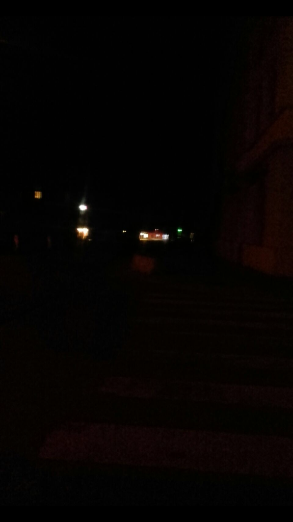Klostergasse, Schillerstraße, Bahnhofstraße komplett dunkel in der Nacht