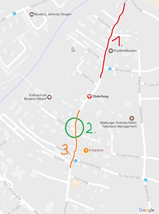 Verkehrssituation im Obdorfweg