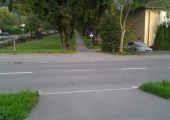 Entfernter Zebrastreifen