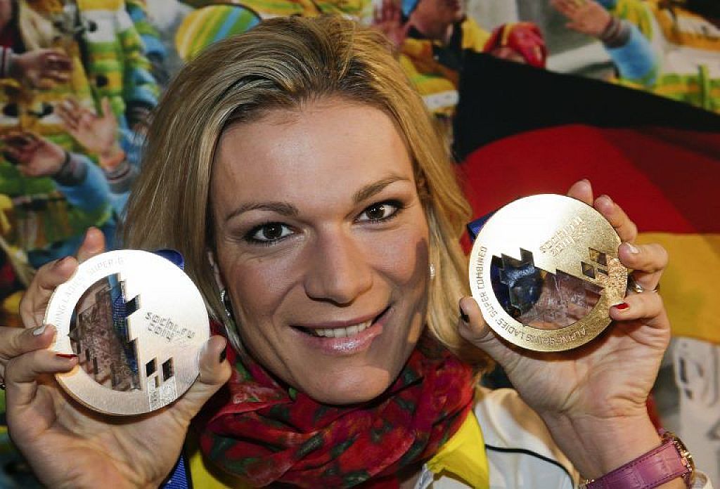 Ex-Ski-Star Maria Höfl-Riesch © AP