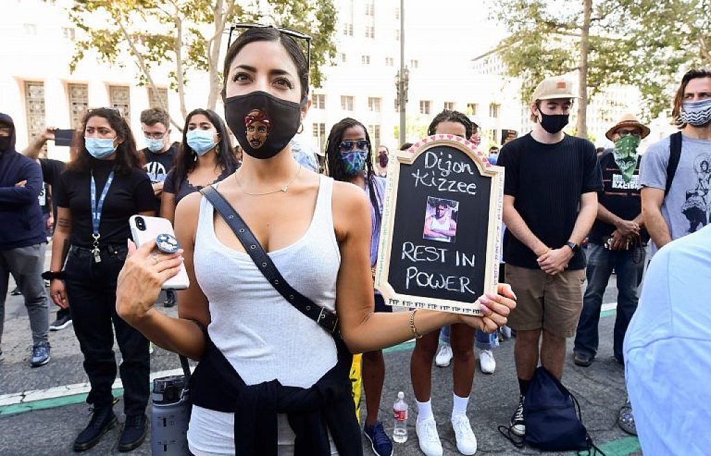 Eine weitere Demonstrantin in Los Angeles.