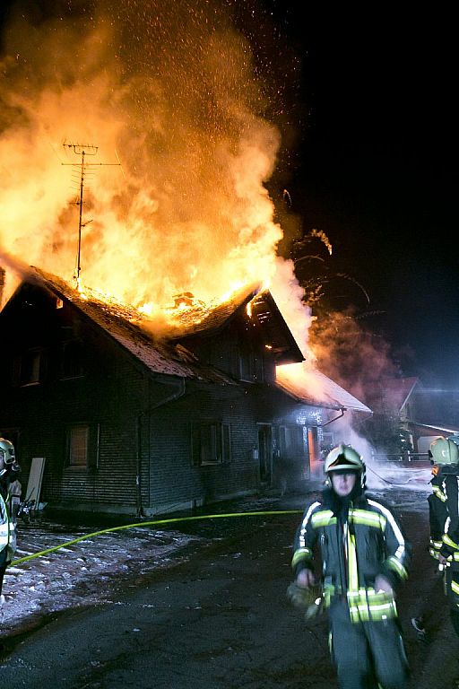 Wohnhausbrand in Feldkirch © Dietmar Mathis