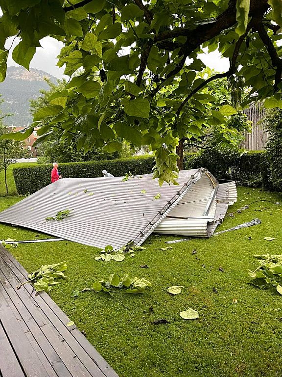 Sturmschäden in Hohenems  © Facebook/Dieter Egger