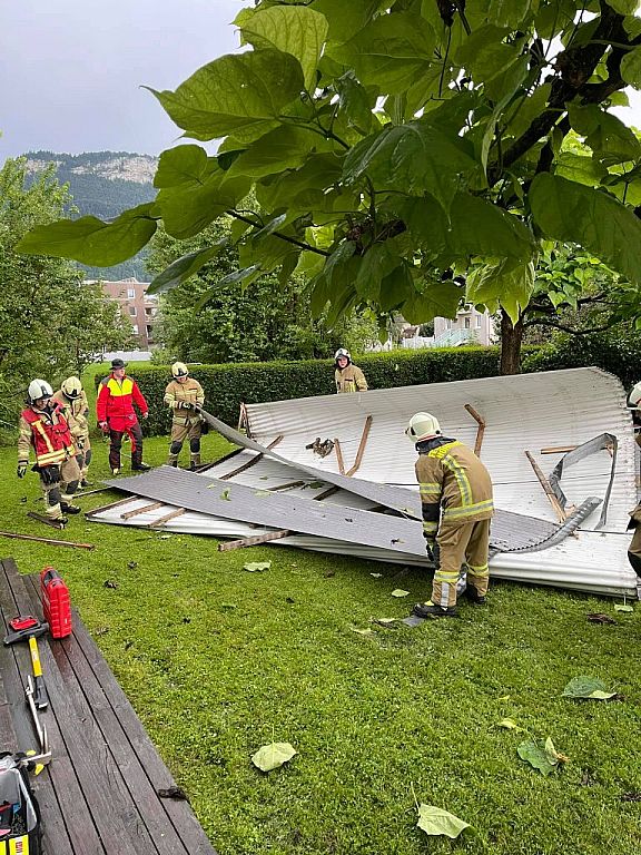 Sturmschäden in Hohenems © Facebook/Dieter Egger