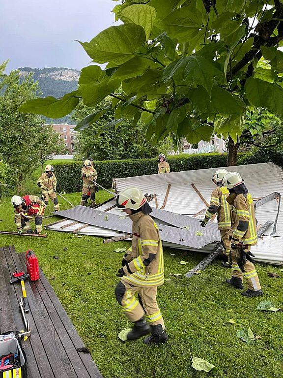 Sturmschäden in Hohenems © Facebook/Dieter Egger