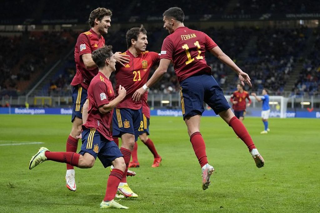 u003cpu003eAPTOPIX Italy Spain Nations League Socceru003c/pu003en © AP