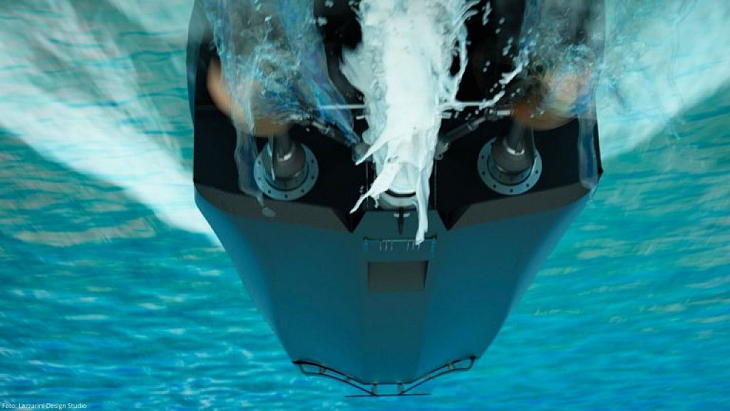 Der Jetantrieb ist lenkbar © Lazzarini Design Studio