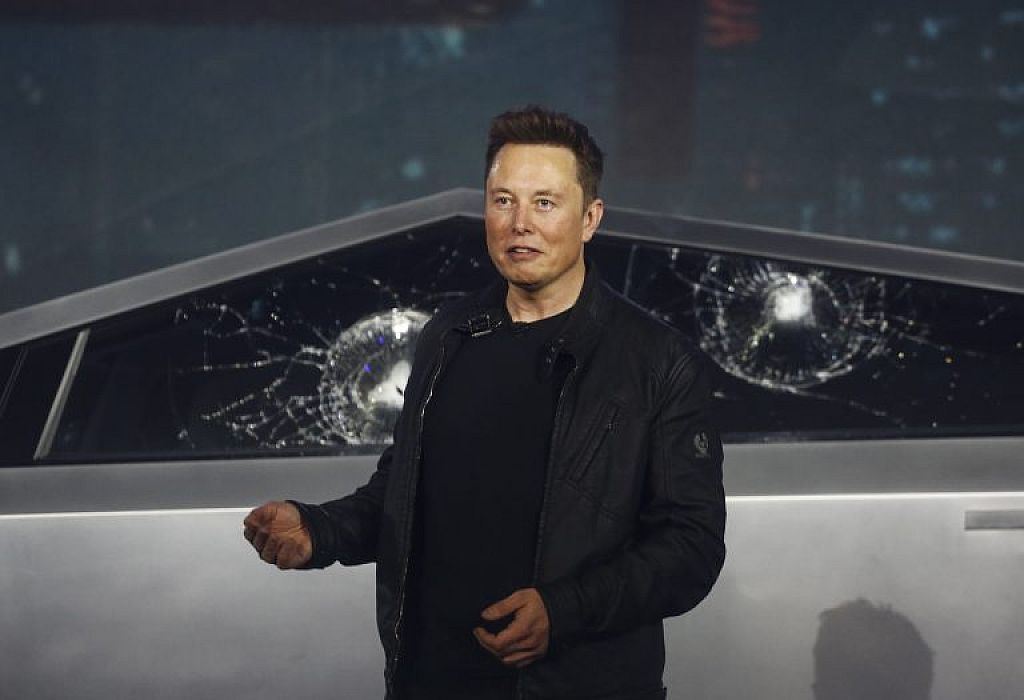 Elon Musk stellt den Tesla-Truck vor. © AP