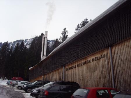 Das Biomasseheizwerk in Mellau.