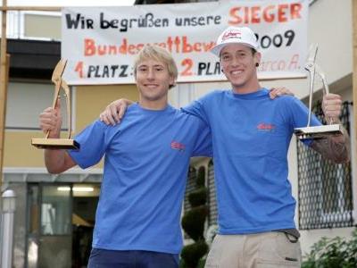 Elias Burtscher und Marco Armellini holten Gold und Silber bei Bundeslehrlingswettbewerb.
