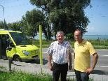Karl-Heinz Winkler und Bgm Xaver Sinz - Haltestelle "Strandbad Lochau" Karl-Heinz Winkler und Bgm Xaver Sinz - Haltestelle "Strandbad Lochau"