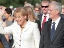 Merkel bei der Feier mit Ungarns Präsident Solyom