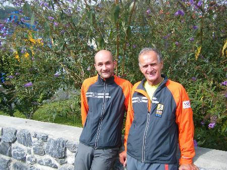 Hubert und Rudi beim Gauschla Berglauf