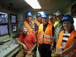 In der Schaltzentrale der Tunnelvortriebsmaschine In der Schaltzentrale der Tunnelvortriebsmaschine