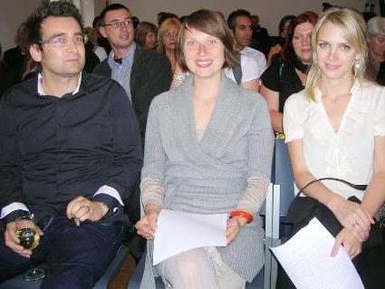 Michael Stavaric, Agnieszka Piwowarska und Susanne Gregor (v. l.) gewannen den ersten Emser Literaturpreis.