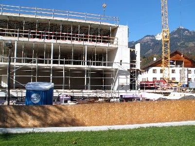 Der Erweiterungsbau für das IAP in Ludesch geht zügig voran. Der Erweiterungsbau für das IAP in Ludesch geht zügig voran.