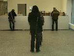 Bild: Der Empfangsraum im neuen AMS Gebäude. Bild: Der Empfangsraum im neuen AMS Gebäude.