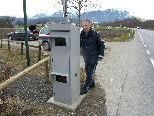 Bild: Ein Bundespolizist bei der Inbetriebnahme der neuen Radaranlage in Rankweil-Brederis. Bild: Ein Bundespolizist bei der Inbetriebnahme der neuen Radaranlage in Rankweil-Brederis.