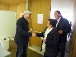 BM Kandidat Horst Fertschnigg begrüßt die Wählerinnen und Wähler