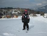 Der 6-jährige Noah aus Frastanz hatte viel Spaß beim vielleicht letztem Skifahren diese Saison