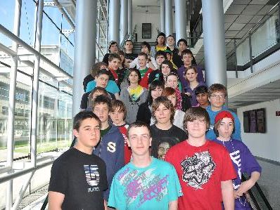 Die Schüler vom Poly Thüringen im Medienhaus. Die Schüler vom Poly Thüringen im Medienhaus.