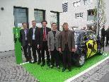 Eröffnung der ersten öffentlichen Strom-Tankstelle für Elektroautos im Leiblachtal vor der RAIBA in Hörbranz.