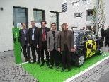 Eröffnung der ersten öffentlichen Strom-Tankstelle für Elektroautos im Leiblachtal vor der RAIBA in Hörbranz. Eröffnung der ersten öffentlichen Strom-Tankstelle für Elektroautos im Leiblachtal vor der RAIBA in Hörbranz.