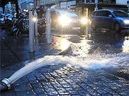 Aufgrund der heftigen Regenfälle kam es am Donnerstag in Wien zu Überschwemmungen.
