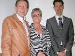 Walter Weirather (l.) mit dem neuen WIGE-Führungsduo Marianne Jaspers und Paul Mathis.