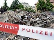 Das durch eine Gasexplosion zerstörte Wohnhaus in St. Pölten