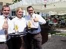 Oliver Endl (Restaurant-Leiter "Kaiserin Zita"), Jana Somfleth, Philipp F. Schramm (F&B Manager)