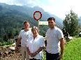 Bauleiter Markus Gabriel, Parzellenvertreterin von Amerlügen und Vize-Bgm.  Ilse Mock und Bauhofleiter Christian Gamon Bauleiter Markus Gabriel, Parzellenvertreterin von Amerlügen und Vize-Bgm.  Ilse Mock und Bauhofleiter Christian Gamon