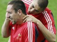 Die Fußballprofis Franck Ribery und Karim Benzema
