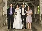 Monika und Martin Comper-Willi mit den beiden Trauzeugen Richard und Claudia Monika und Martin Comper-Willi mit den beiden Trauzeugen Richard und Claudia