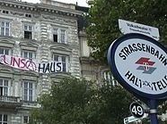 Besetztes Haus in der Burggasse Besetztes Haus in der Burggasse