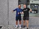 Manuel Hehle (r.) und Roberto Maier möchten Anfänger zum Viertelmarathon bringen.