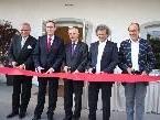 Gert Prantner (RIMC International), Hartmut Geese (RIMC Austria), LH Herbert Sausgruber, Roland Pircher (bauart) und Bgm Xaver Sinz.