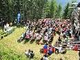 Umrahmt von der herrlichen Bergwelt wurde die Dank-Bergmesse am Niggenkopf gefeiert