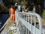 An der Sonnenseite der Litz werden Sockel und Beleuchtung saniert. An der Sonnenseite der Litz werden Sockel und Beleuchtung saniert.