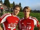 Die Lingenauer Torschützen: Mathias Popiel und Simon Fuchs
