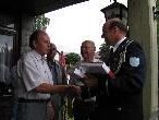 Obmann Lothar Hinteregger gratuliert Ehrenkapellmeister Alois Herbst (70) Obmann Lothar Hinteregger gratuliert Ehrenkapellmeister Alois Herbst (70)
