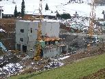 Die Bauarbeiten am Heizhaus in Hirschegg-Oberseite gehen zügig voran.