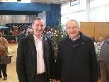 Prominente Besucher: Bürgermeister und Pfarrer Prominente Besucher: Bürgermeister und Pfarrer