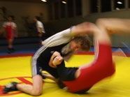 Mojo Simon auf der Ringer-Matte Mojo Simon auf der Ringer-Matte