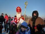 Nur die mutigsten Kinder ließen sich mit dem Hl. Nikolaus und dem Knecht Ruprecht fotografieren