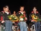 Ehre, wem Ehre gebührt: Die Rollstuhlsportler Robert Fröhle, Philipp Bonadimann und Dietmar Dorn.